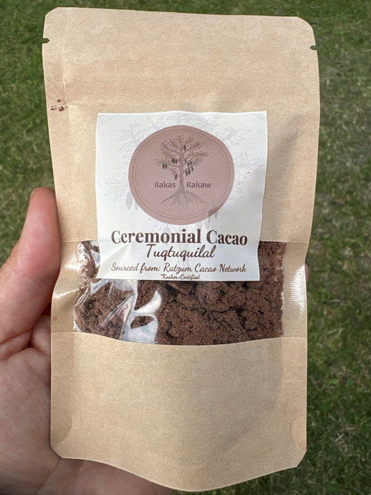 TUQTUQUILAL CACAO CEREMONIAL DOSE SAMPLE, CEREMONIAL CACAO - 45g