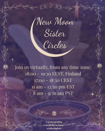 New Moon Sister Circles ~ Autumn 2026 & Winter 2027