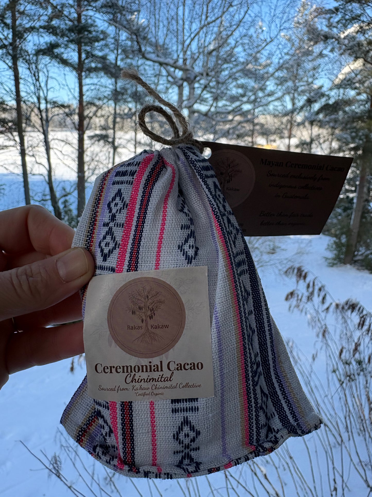 KAKAW CHINIMITAL CACAO CEREMONIAL DOSE SAMPLE, ORGANIC CEREMONIAL CACAO - 45g
