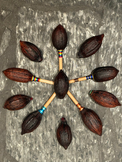 SONAJAS SAGRADAS ~ Sacred Cacao Rattles from Mexico