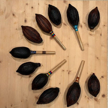 SONAJAS SAGRADAS ~ Sacred Cacao Rattles from Mexico