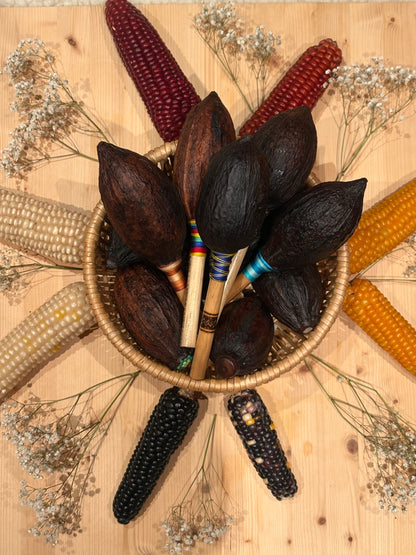 SONAJAS SAGRADAS ~ Sacred Cacao Rattles from Mexico